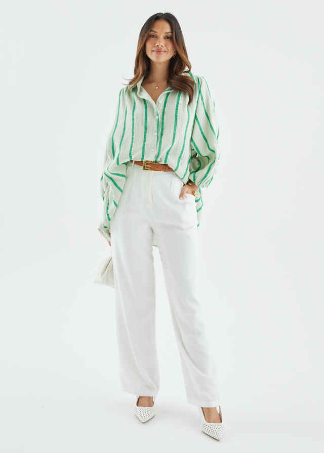 Shelbi Shirt - Apple Stripe