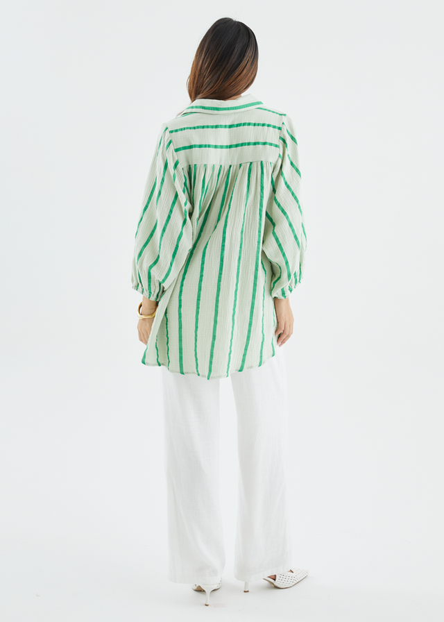 Shelbi Shirt - Apple Stripe