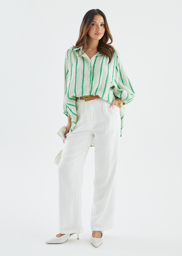 Shelbi Shirt - Apple Stripe