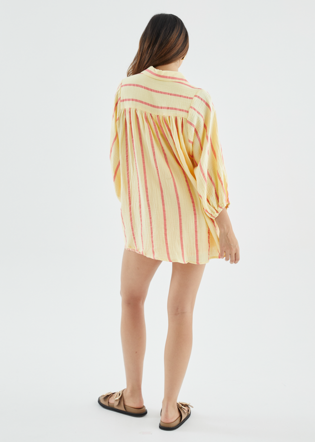 Shelbi Shirt - Mango Stripe