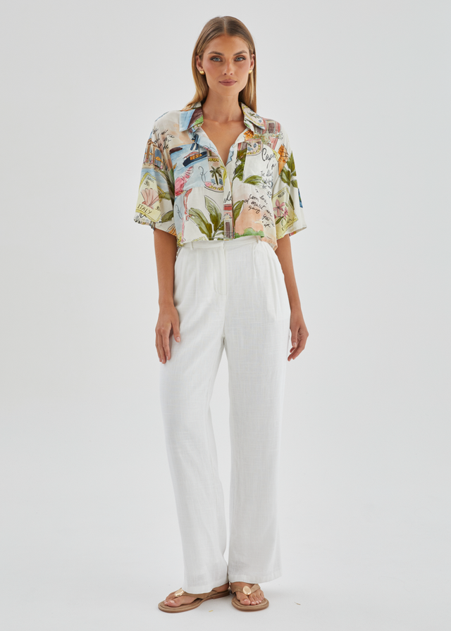 Cueva Cropped Shirt - Capri
