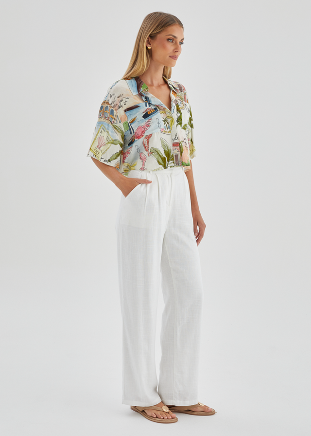 Cueva Cropped Shirt - Capri