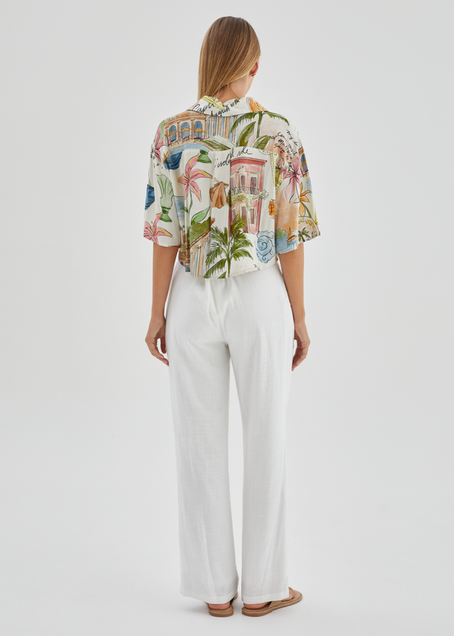 Cueva Cropped Shirt - Capri