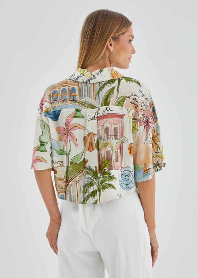 Cueva Cropped Shirt - Capri