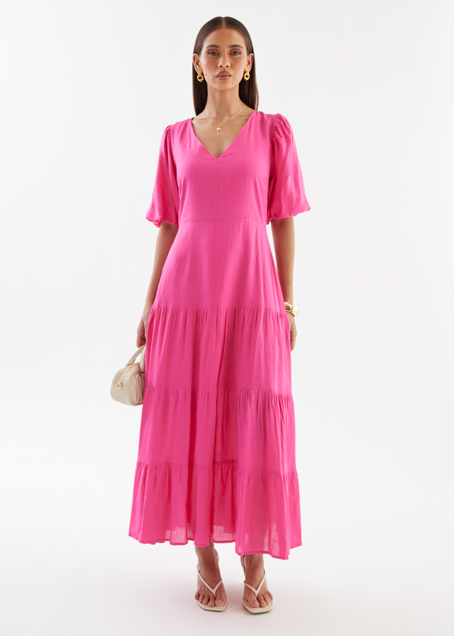 Lyndia Maxi Dress - Hot Pink