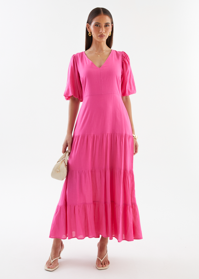 Lyndia Maxi Dress - Hot Pink