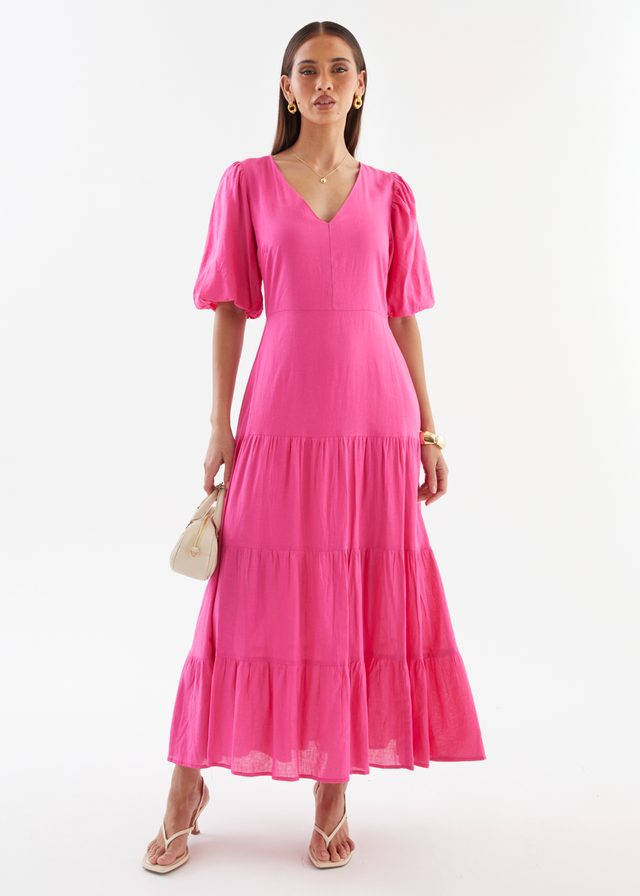 Lyndia Maxi Dress - Hot Pink