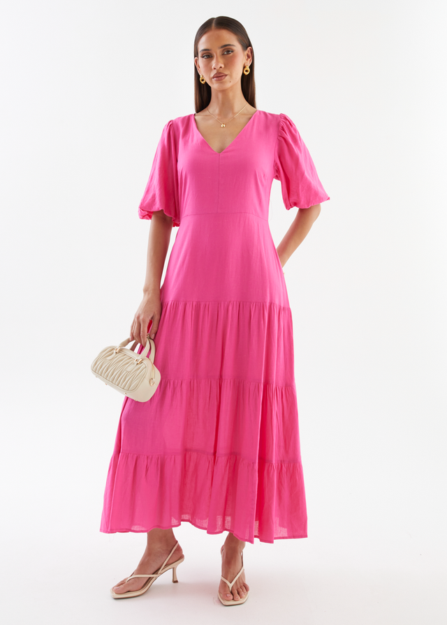 Lyndia Maxi Dress - Hot Pink
