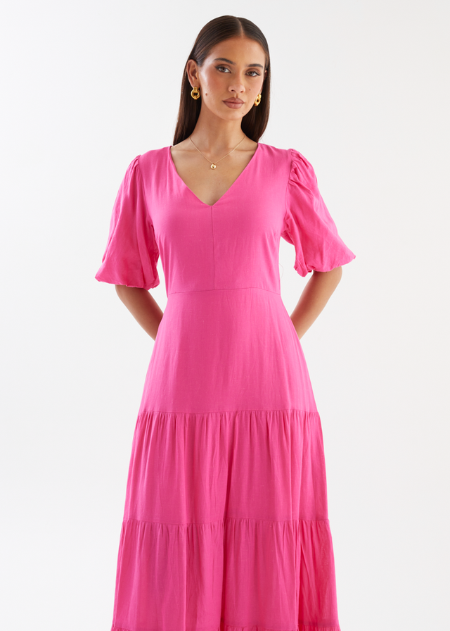 Lyndia Maxi Dress - Hot Pink