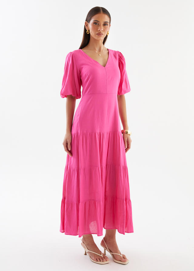 Lyndia Maxi Dress - Hot Pink