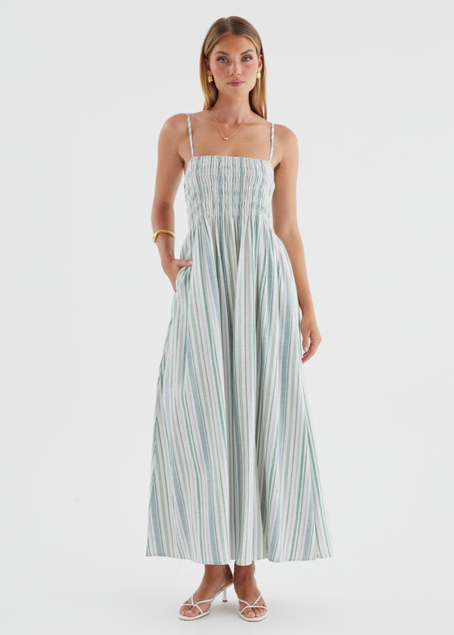 Keagan Maxi Dress - Agave Stripe