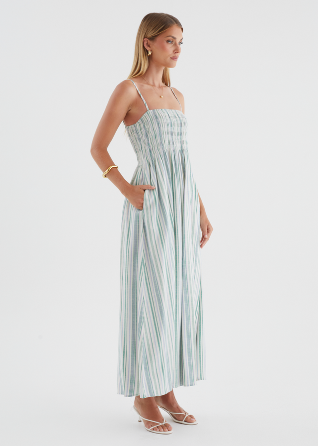 Keagan Maxi Dress - Agave Stripe