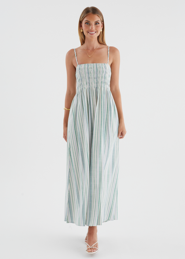 Keagan Maxi Dress - Agave Stripe