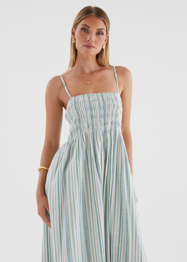 Keagan Maxi Dress - Agave Stripe