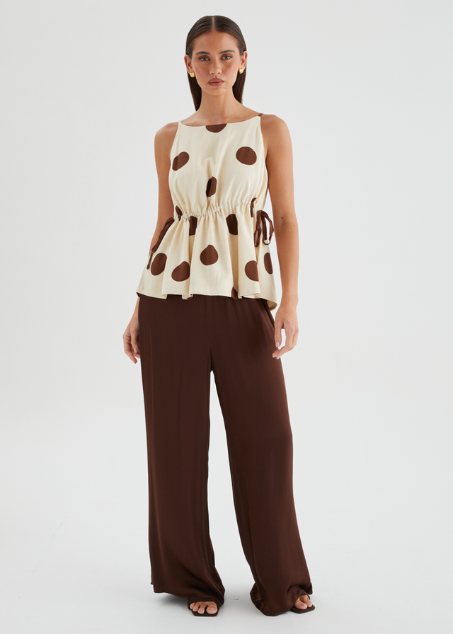 Mikalina Top - Mocha Spot