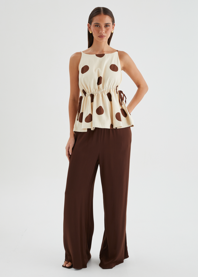 Mikalina Top - Mocha Spot