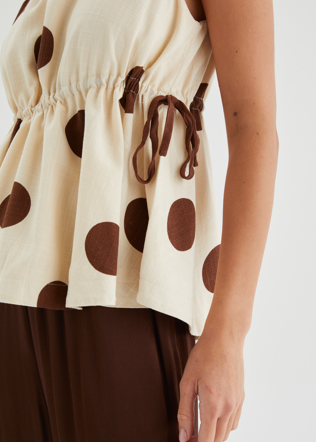 Mikalina Top - Mocha Spot