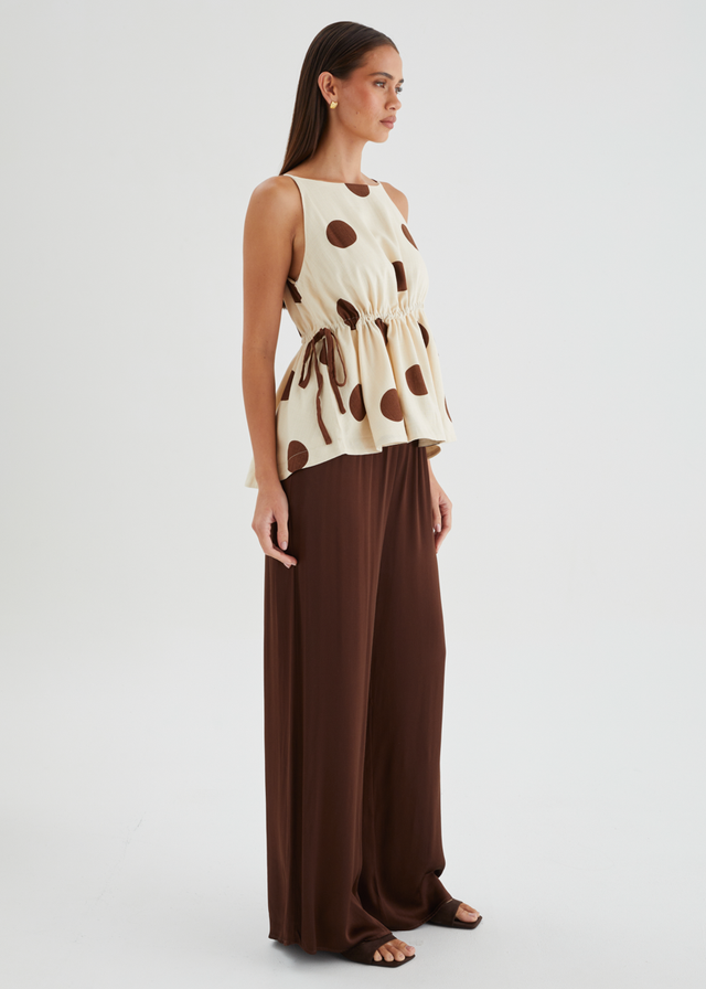 Mikalina Top - Mocha Spot