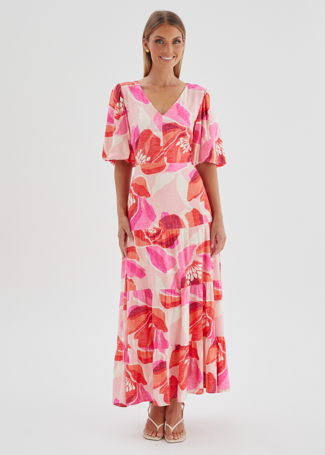 Lyndia Maxi Dress - Pink Rosalie