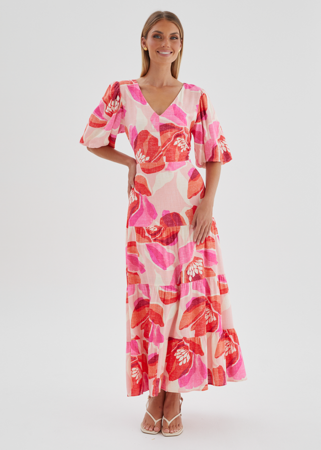 Lyndia Maxi Dress - Pink Rosalie