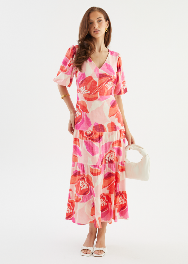 Lyndia Maxi Dress - Pink Rosalie