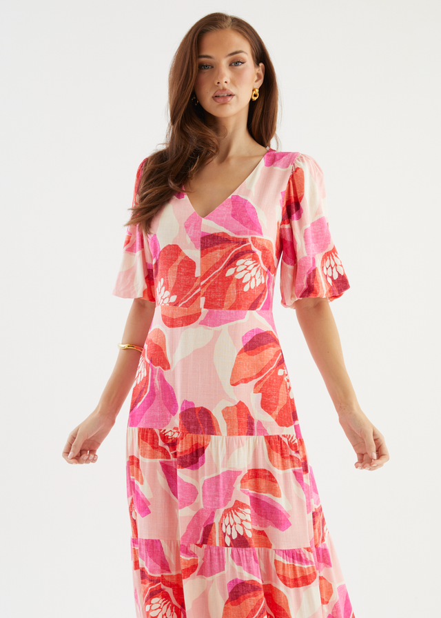 Lyndia Maxi Dress - Pink Rosalie