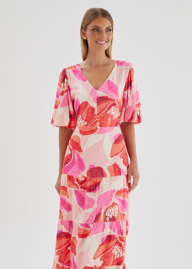 Lyndia Maxi Dress - Pink Rosalie