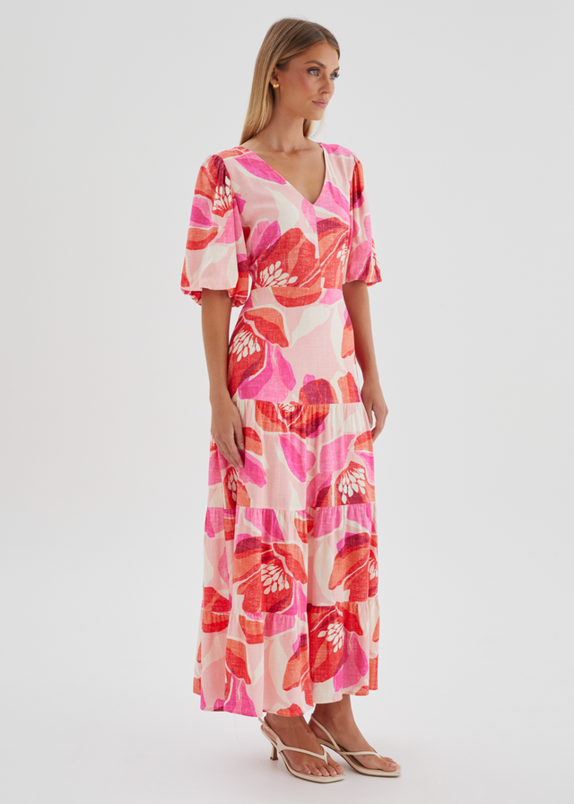 Lyndia Maxi Dress - Pink Rosalie