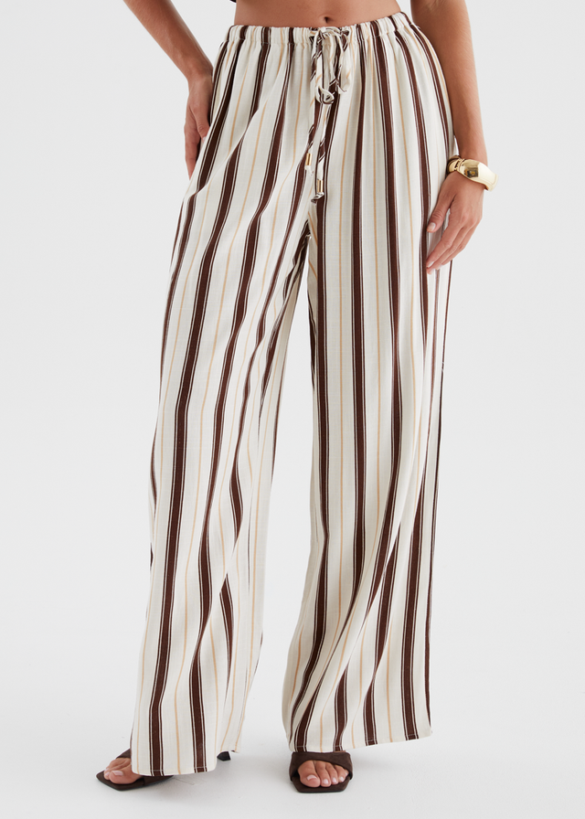 Montee Pants - Choc Stripe