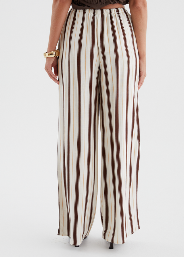 Montee Pants - Choc Stripe