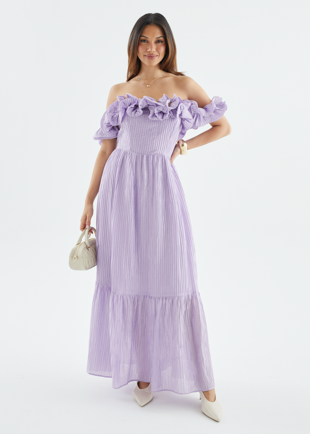 Marlow Off Shoulder Maxi Dress - Lavender