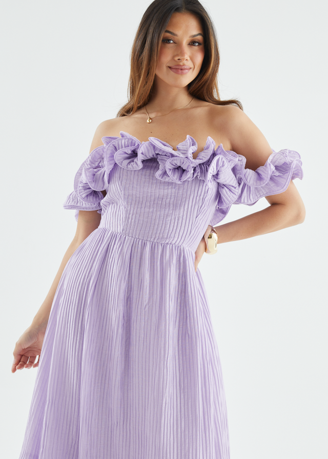 Marlow Off Shoulder Maxi Dress - Lavender