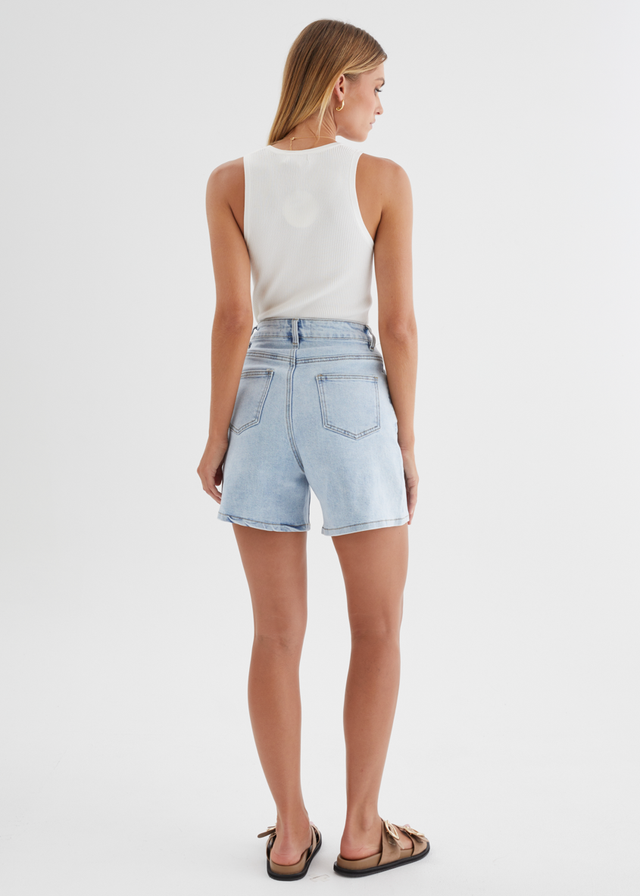 Hayden Denim Shorts - Light Blue