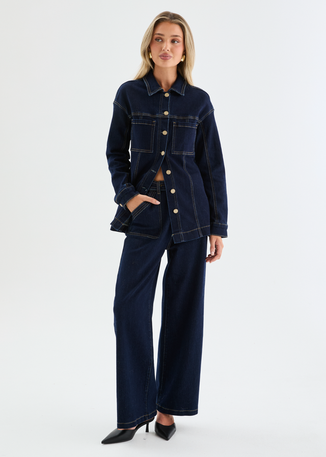 Diego Denim Jacket - Dark Blue