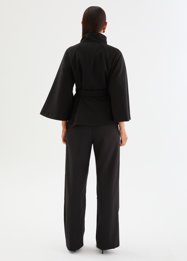 Corella Cape Coat - Black