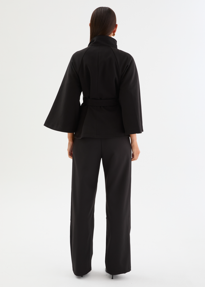 Corella Cape Coat - Black – Gingham & Heels