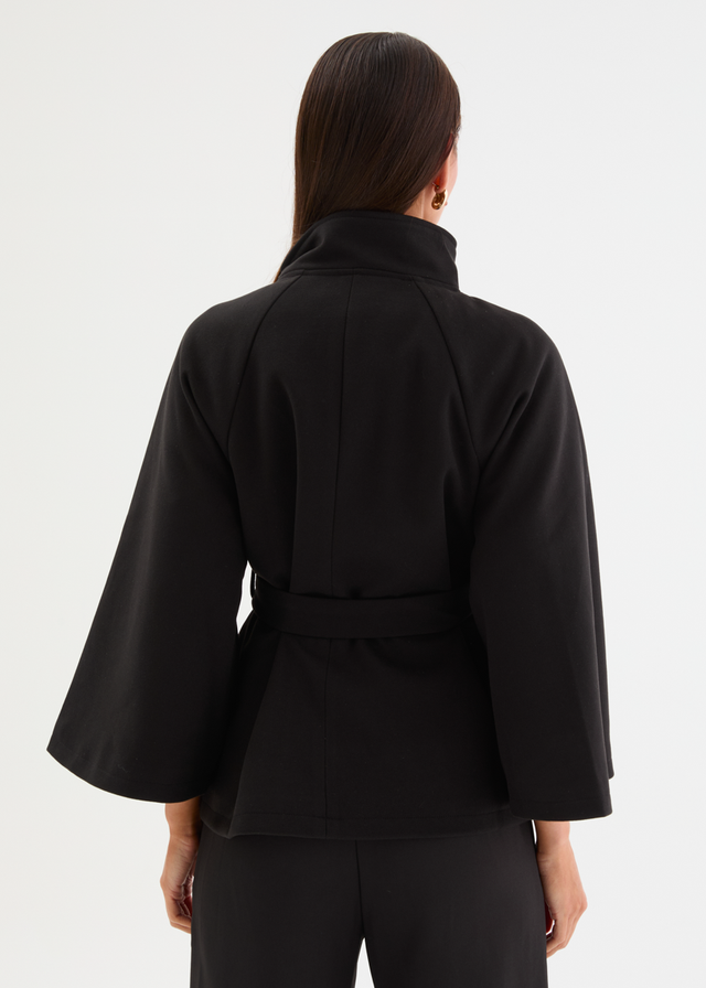 Corella Cape Coat - Black