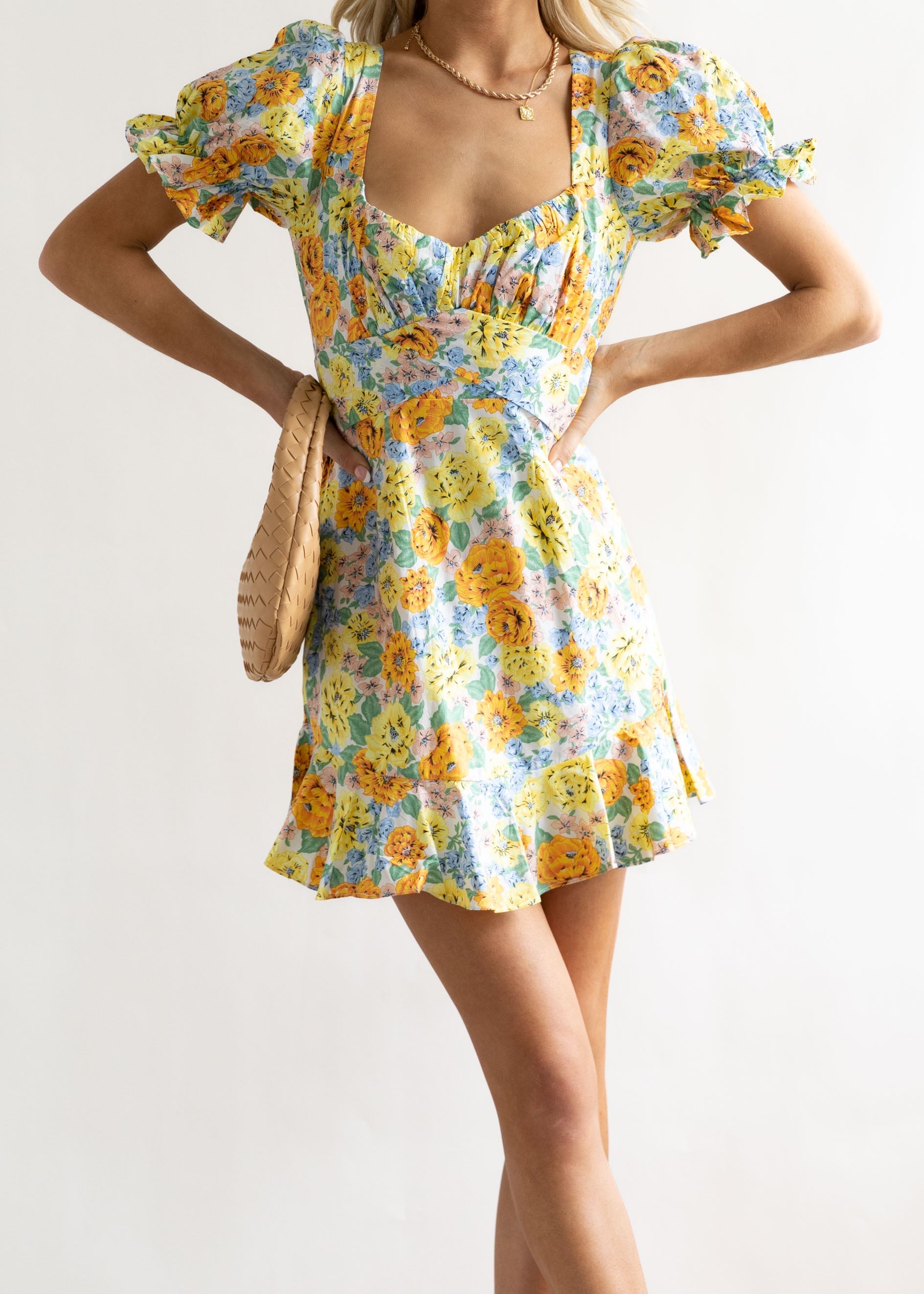 Another Moment Dress - Yellow Floral