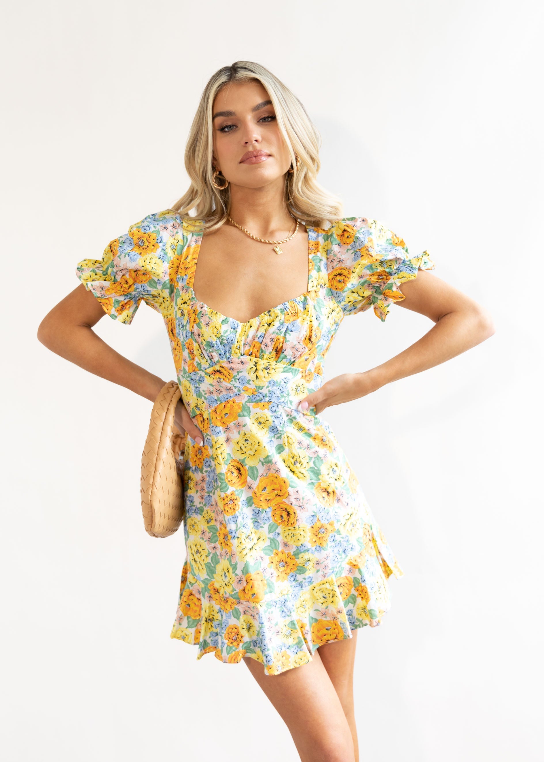 Another Moment Dress - Yellow Floral