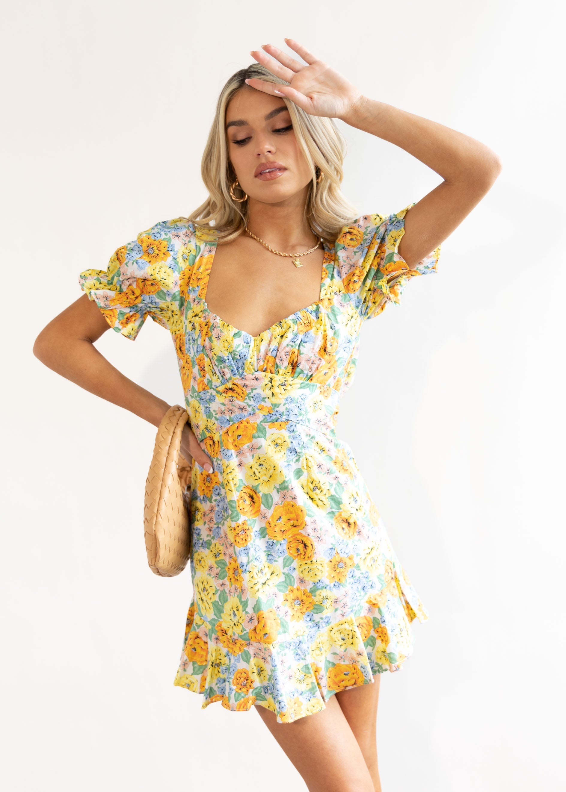 Another Moment Dress Yellow Floral