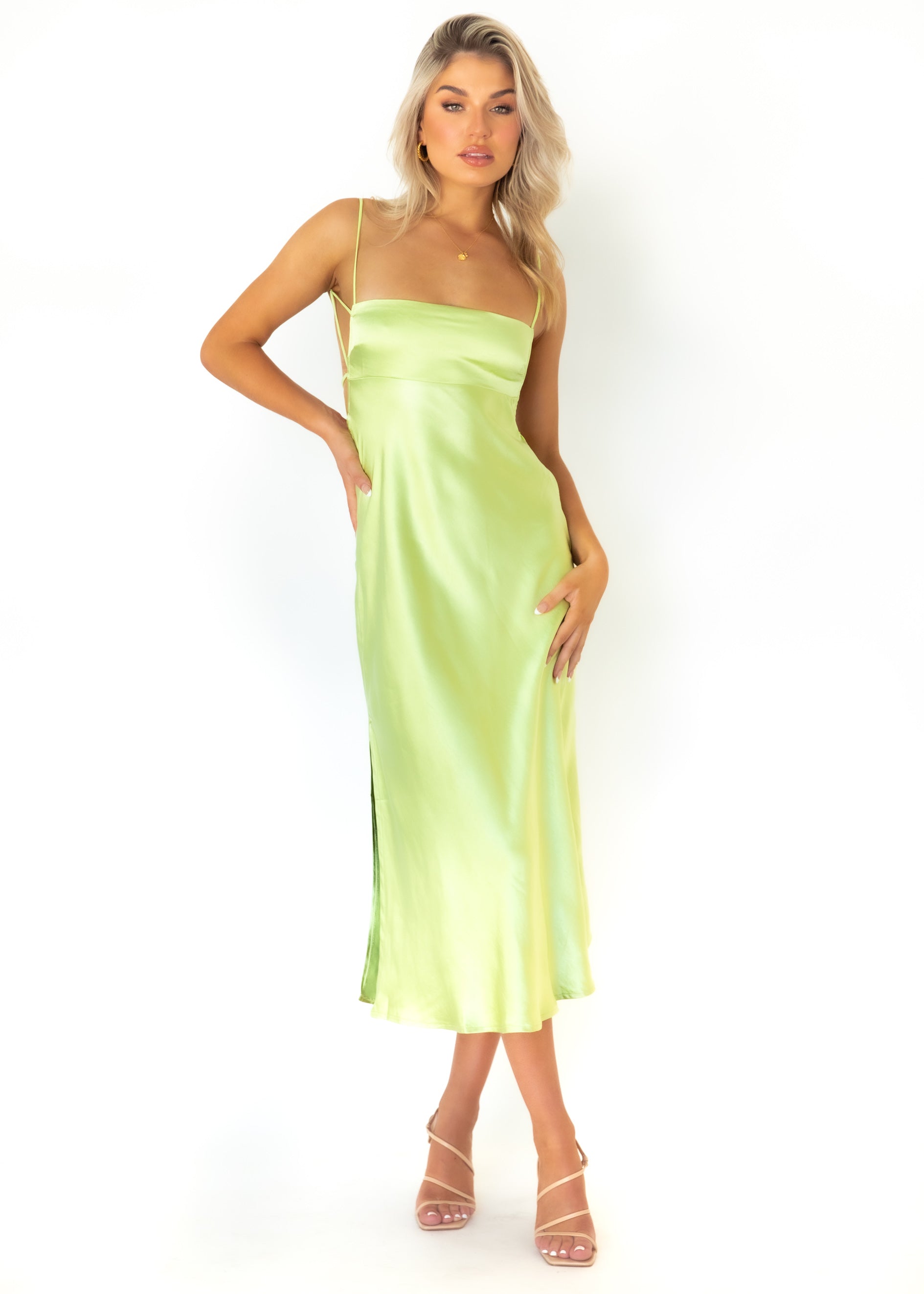 Dallias Midi Dress - Lime