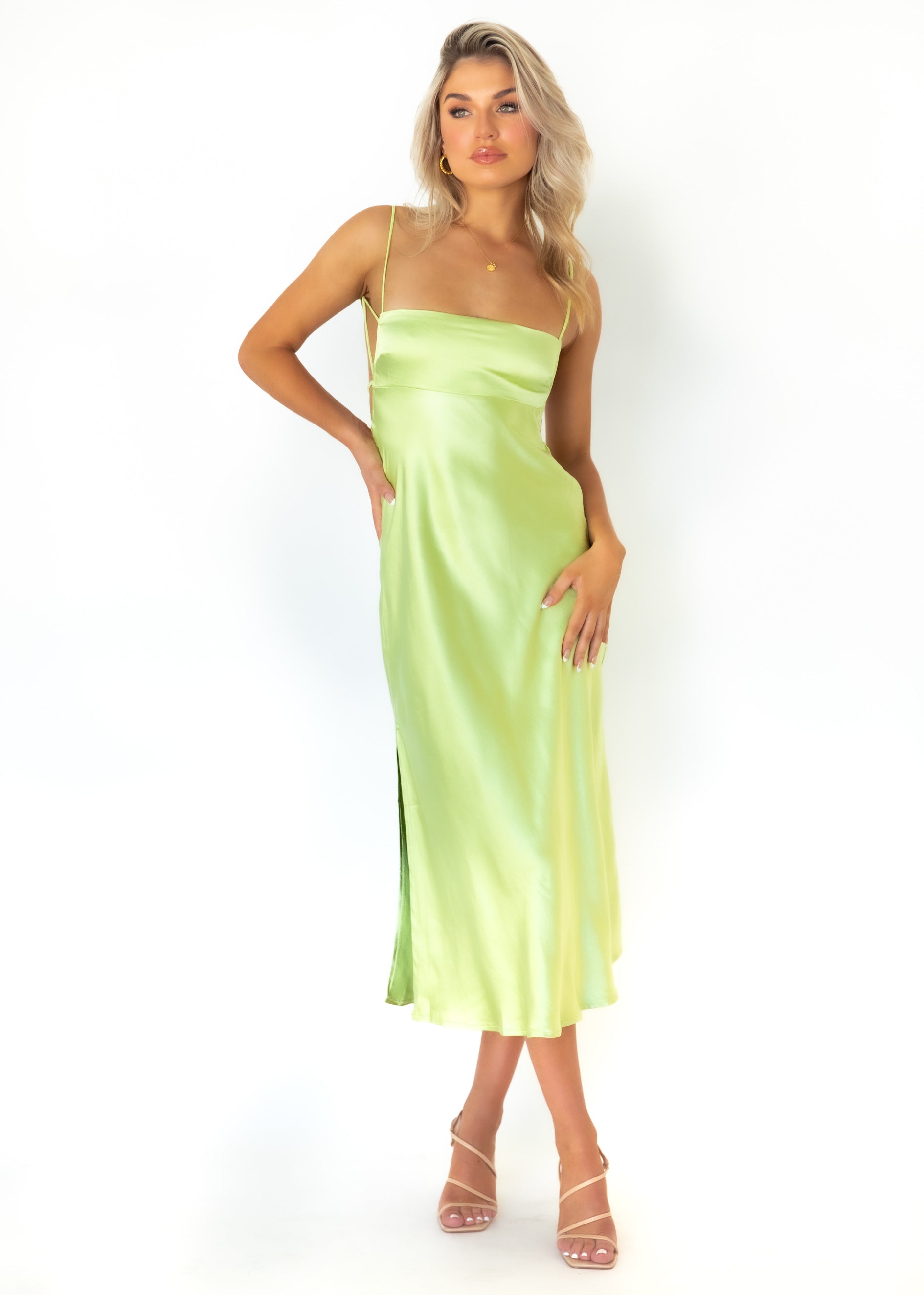 Dallias Midi Dress - Lime