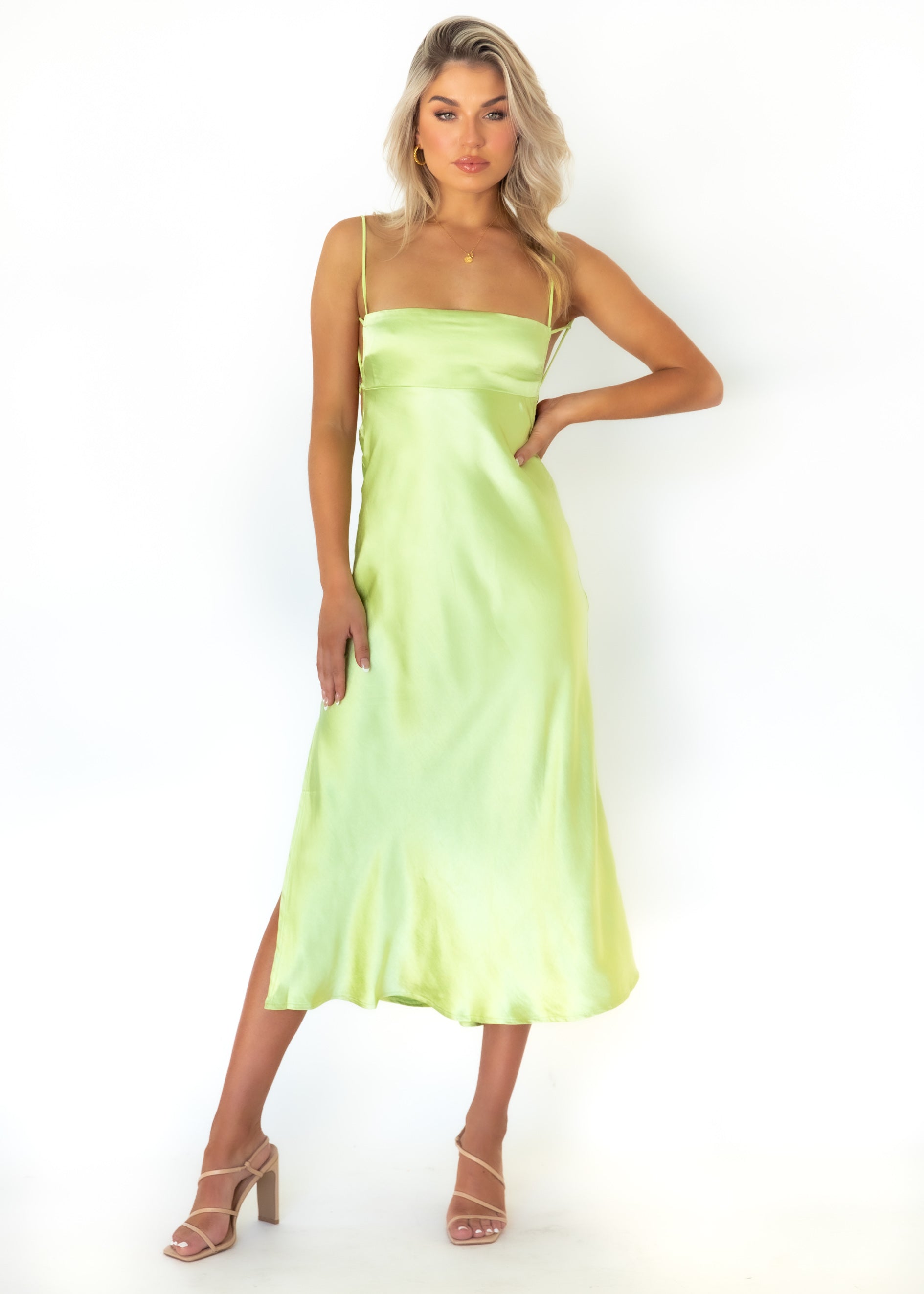 Dallias Midi Dress - Lime