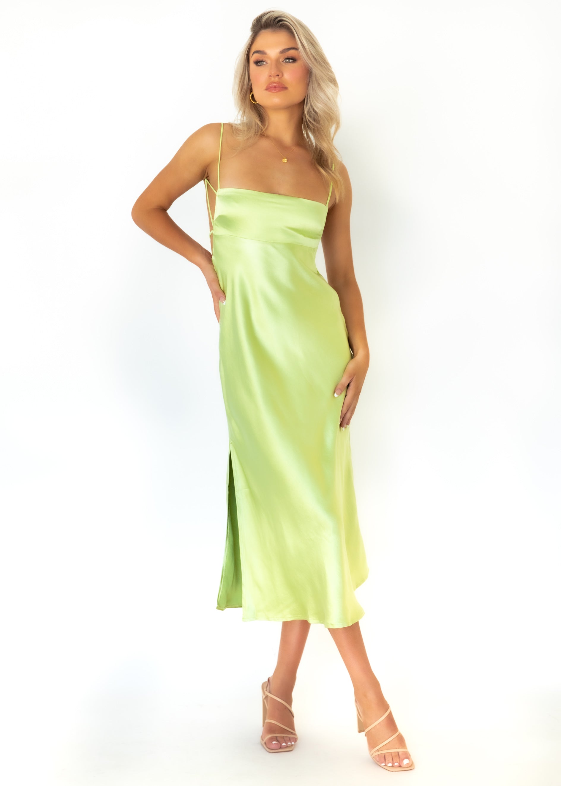 Dallias Midi Dress - Lime