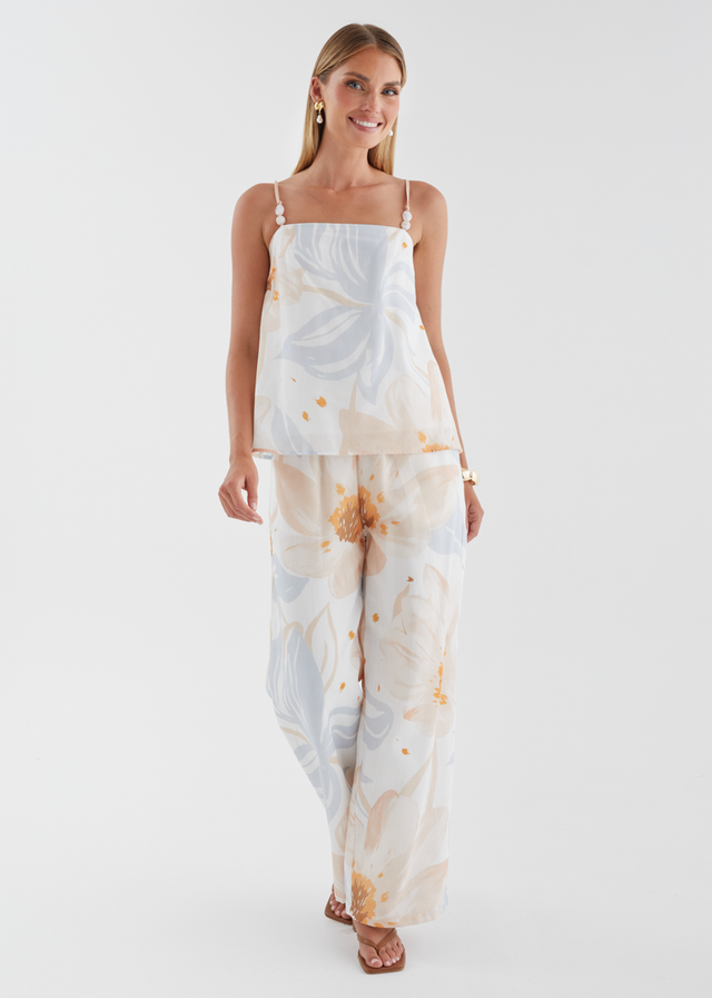 Pearla Set - Apricot Blue Floral