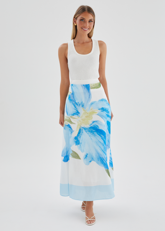 Melora Maxi Skirt - Blue Iris