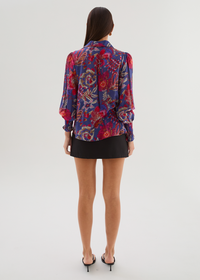 Natarsha Blouse - Blue Native