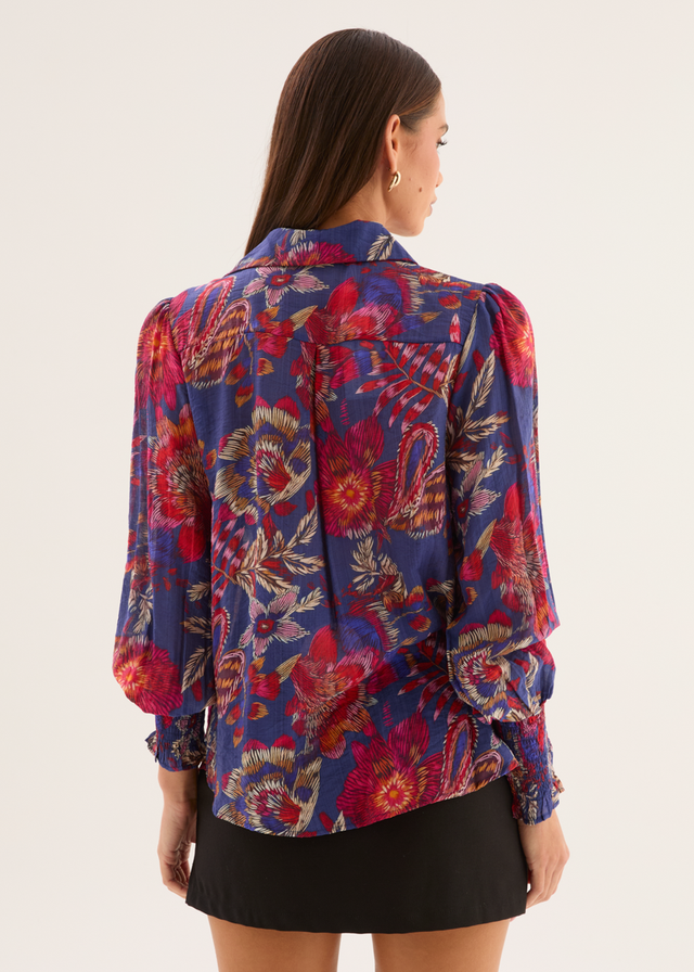 Natarsha Blouse - Blue Native