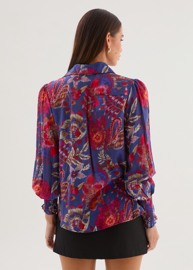 Natarsha Blouse - Blue Native