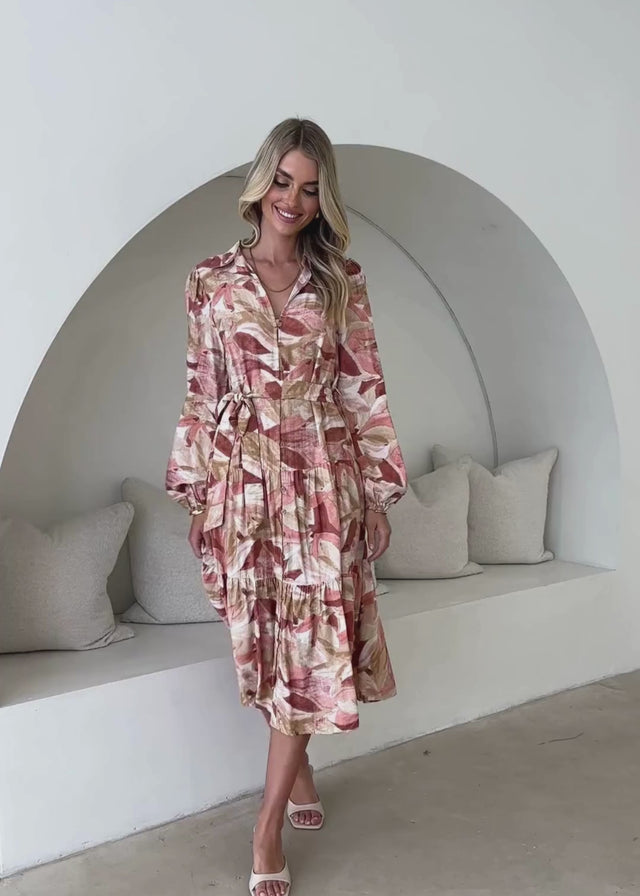 Eviely Maxi Dress - Rose Leaf